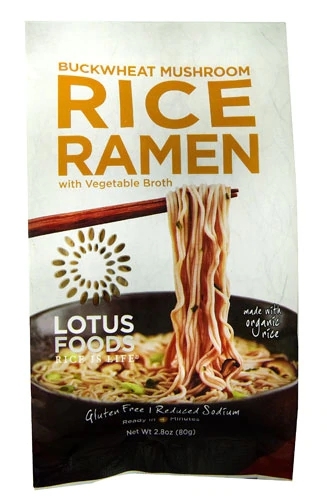 Lotus Foods Ramen de Trigo Sarraceno e Cogumelos com Caldo de Vegetais - 79g