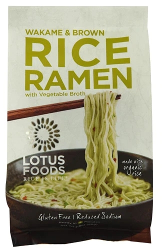 Lotus Foods Ramen de Arroz Integral com Wakame e Caldo de Vegetais - 79g (2.8 oz)