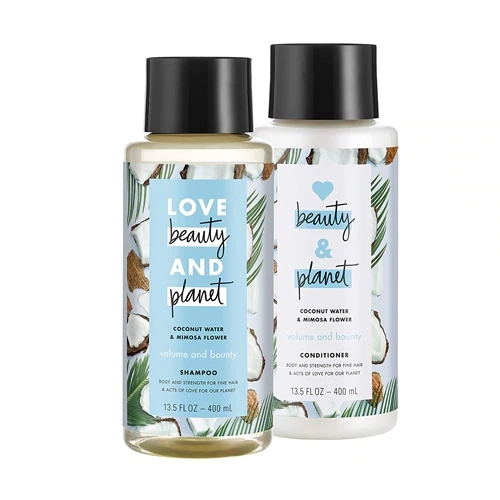 Love Beauty and Planet Shampoo e Condicionador Água de Coco e Flor de Mimosa - Kit Duplo 700ml (2 x 350ml)