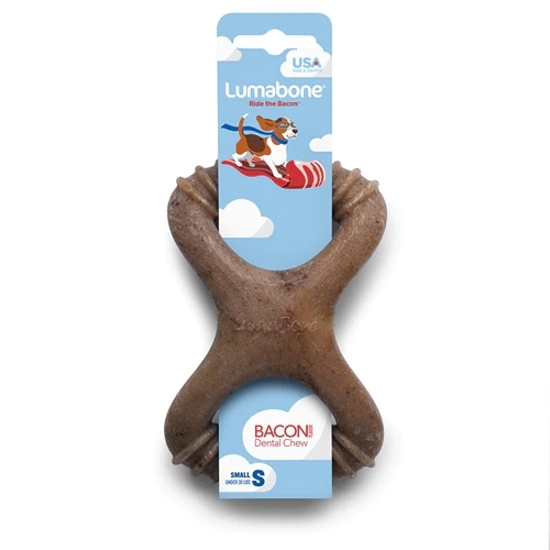 Lumabone Mordedor Dental Bacon Pequeno (Aprox. 60g) - Saúde Bucal e Diversão