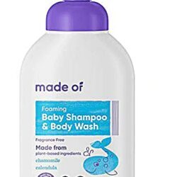 Shampoo e Sabonete Líquido Orgânico MADE OF Espuma Suave Sem Fragrância - 295ml (10 oz)