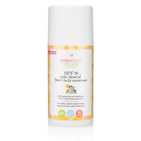 Mambino Organics Fresh Baby SPF 30 Pure Mineral Face + Body Sunscreen with Green Tea and Raspberry Ages 0+ -- 3.5 fl oz