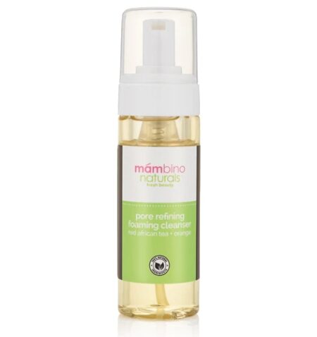 Mambino Organics Naturals Fresh Beauty Pore Refining Foaming Cleanser, Red African Tea + Orange -- 5.5 fl oz