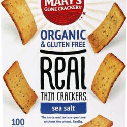 Biscoitos Orgânicos Mary's Gone Crackers Real Thin Sem Glúten Sal Marinho - 142g
