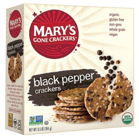 Mary's Gone Crackers Organic Seed Crackers Black Pepper -- 6.5 oz