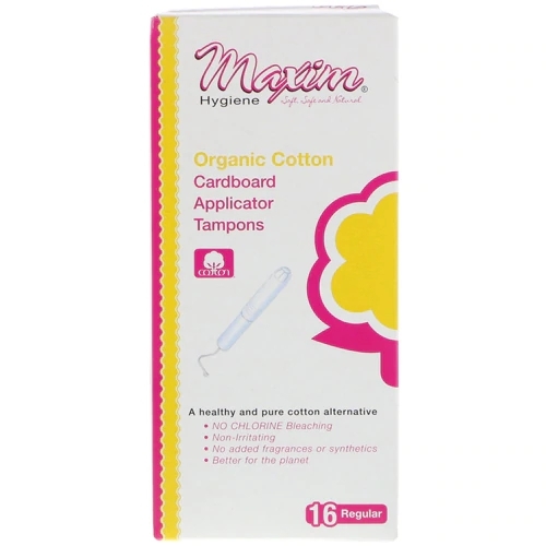 Absorventes Internos Maxim Hygiene Orgânico Algodão Aplicador Papelão - 16 Unidades (16 Unidades)