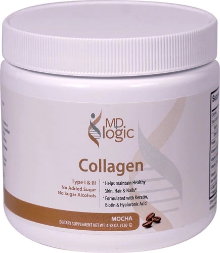 Colágeno em Pó MD Logic Sabor Mocha - 130g: Pele Radiante e Bem-Estar Total
