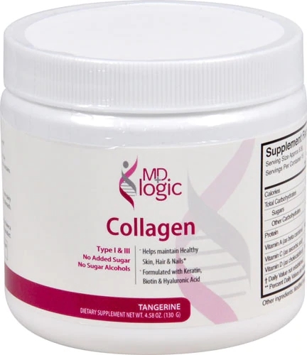 Colágeno em Pó Sabor Tangerina MD Logic - 130g: Beleza e Saúde de Dentro para Fora