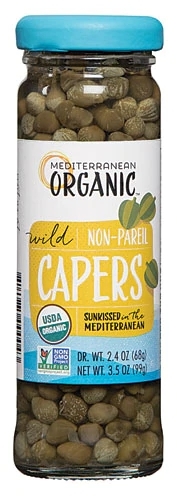 Alcaparras Orgânicas Selvagens Mediterrâneas Non-Pareil - 100g | Sabor Autêntico e Saúde