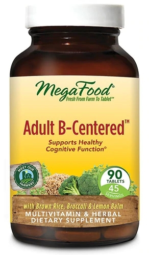 MegaFood Adult B-Centered™ - Complexo de Vitaminas B Essenciais - 90 Comprimidos