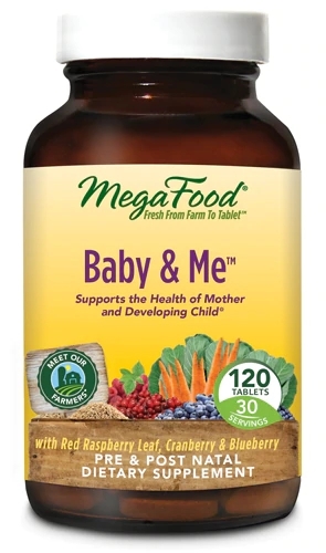 MegaFood Baby and Me™ Multivitamínico Pré e Pós-Natal - 120 Comprimidos