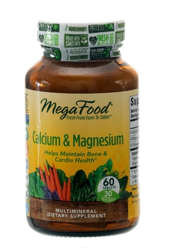 MegaFood Cálcio & Magnésio - 60 Comprimidos: Saúde Óssea e Bem-Estar Essencial
