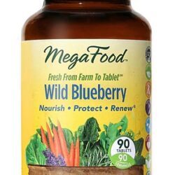 MegaFood Mirtilo Selvagem (Wild Blueberry) - 90 Tabletes: Potência Antioxidante Natural para seu Bem-Estar