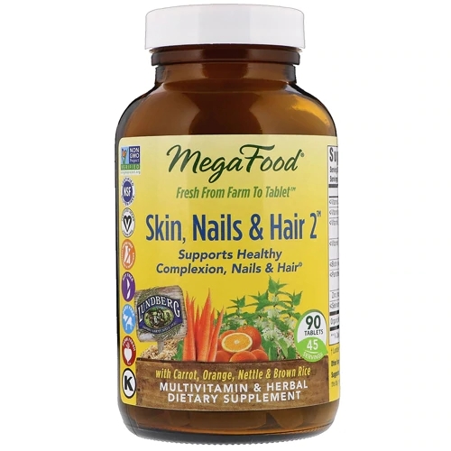 MegaFood Skin Nails & Hair 2™ - Beleza e Saúde de Dentro para Fora (90 Comprimidos)