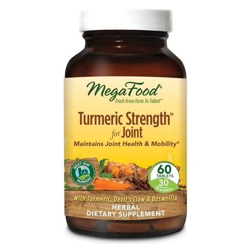 MegaFood Turmeric Strength™ para Articulações - 60 Comprimidos para Saúde e Mobilidade