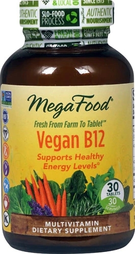 MegaFood Vegan B12™ 30 Tablets: Sua Dose Essencial de Energia e Bem-Estar Vegano
