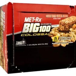 MET-Rx BIG 100 Barra Substituta de Refeição Sabor Pasta de Amendoim e Caramelo - 9 Barras (Aprox. 1020g)