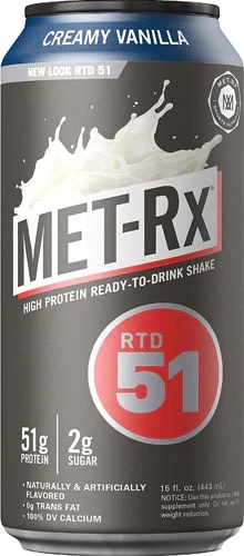 MET-Rx Protein Plus RTD 51 Baunilha Cremosa - Garrafa de 444ml (15 fl oz) - Máxima Proteína para Seus Músculos