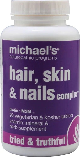 Michael's Naturopathic Hair Skin & Nails Complex™ - 90 Comprimidos Vegetarianos - Suplemento para Cabelos, Pele e Unhas