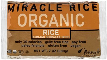 Miracle Noodle Organic Shirataki Rice Gluten Free -- 7 oz