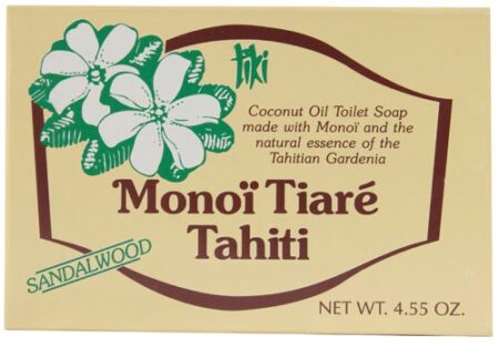 Monoi Tiare Tahiti Toilet Bar Soap Sandalwood Coconut Oil -- 4.6 oz