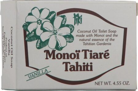 Monoi Tiare Tahiti Toilet Bar Soap Vanilla Coconut Oil -- 4.6 oz