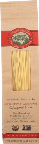 Massa Capellini Orgânica Montebello 453g: Sabor Italiano Autêntico e Nutrição Essencial