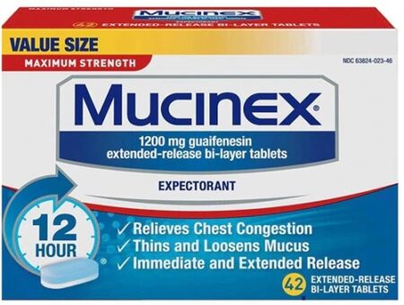 Mucinex Chest Congestion Maximum Strength 12 Hour Extended Release Tablets -- 42 Tablets