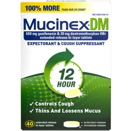 Mucinex DM Expectorant & Cough Suppressant 12 Hour -- 40 Extended-Release B-Layer Tablets