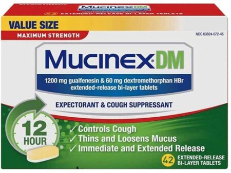 Mucinex DM Expectorant & Cough Suppressant -- 42 Extended-Release Bi-Layer Tablets