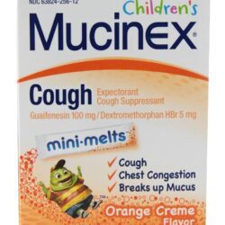 Mucinex Kids Mini Melts Expectorante Congestão Torácica Sabor Laranja Creme - 12 Pacotes (21g)