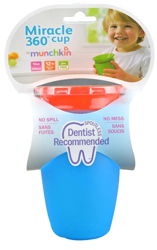 Copo de Transição Munchkin Miracle 360° Azul 295ml – Transição Segura e Saudável