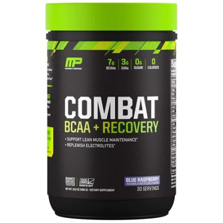 MusclePharm Combat BCAA plus Recovery Blue Raspberry -- 30 Servings