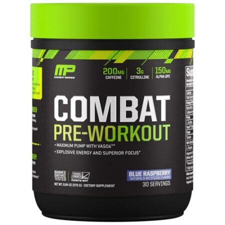 MusclePharm Combat Pre-Workout Blue Raspberry -- 30 Servings