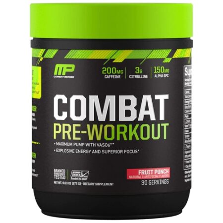 MusclePharm Combat Pre-Workout Fruit Punch -- 30 Servings