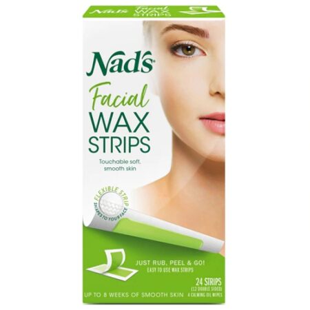 Nad's Facial Wax Strips For Sensitive Skin -- 24 Strips