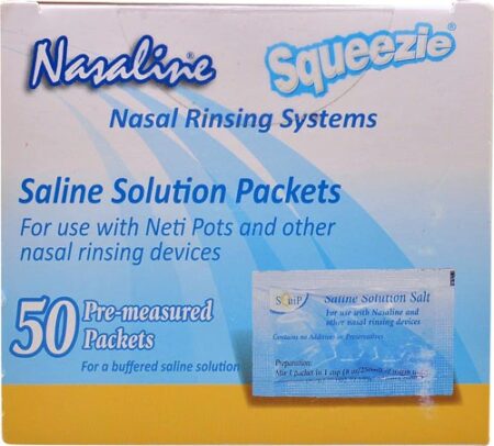 Nasaline Squeezie Saline Solution Packets -- 50 Packets