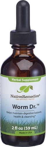 Native Remedies Worm Dr.™ Suplemento Herbal 59ml: Saúde Digestiva Natural