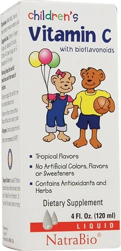 Vitamina C Infantil NatraBio com Bioflavonoides - 118 ml - Suporte Imunológico Essencial