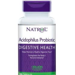 Natrol Acidophilus Probiótico Saúde Digestiva - 100mg - 100 Cápsulas | Suporte Intestinal Essencial