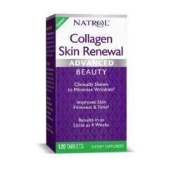 Natrol Collagen Skin Renewal - 120 Comprimidos: Rejuvenesça Sua Pele de Dentro para Fora