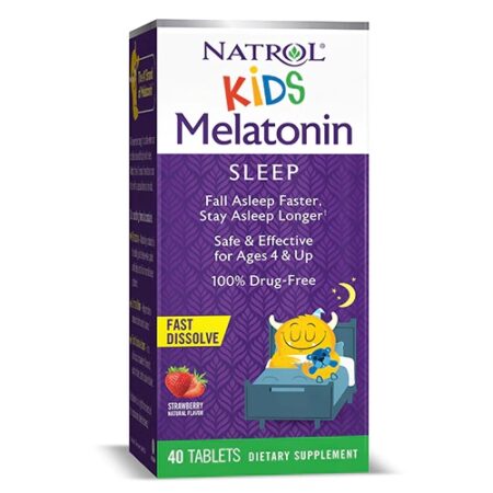 Natrol Kids Melatonin Fast Dissolve Tablets Strawberry -- 1 mg - 40 Tablets