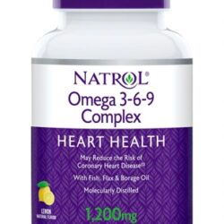 Natrol Ômega 3-6-9 Complex Limão 1200 mg - 60 Softgels: Saúde Completa