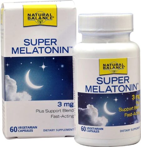 Natural Balance Super Melatonin™ -- 3 mg - 60 Vegetarian Capsules