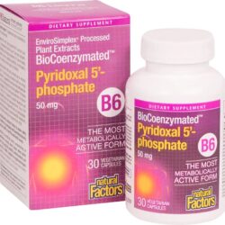 Natural Factors BioCoenzymated Piridoxal 5'-fosfato 50mg - 30 Cápsulas Vegetarianas