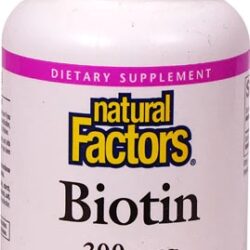 Natural Factors Biotina 300 mcg - 90 Comprimidos: Saúde e Beleza para Você
