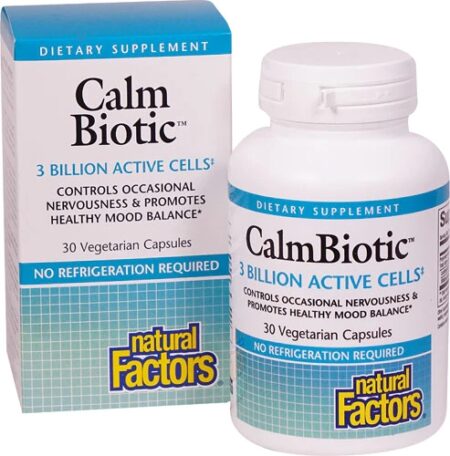 Natural Factors CalmBiotic™ -- 3 billion cells - 30 Vegetarian Capsules