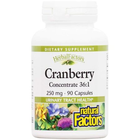 Natural Factors Cranberry Concentrate 36:1 -- 250 mg - 90 Capsules