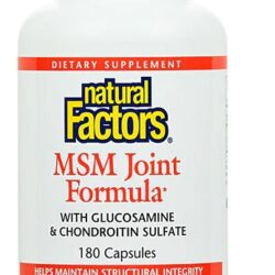 Natural Factors MSM Joint Formula - 180 Cápsulas: Alívio e Mobilidade para Suas Articulações