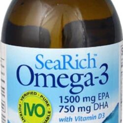 Natural Factors SeaRich™ Ômega-3 com Vitamina D3 Sabor Limão Merengue - 200ml